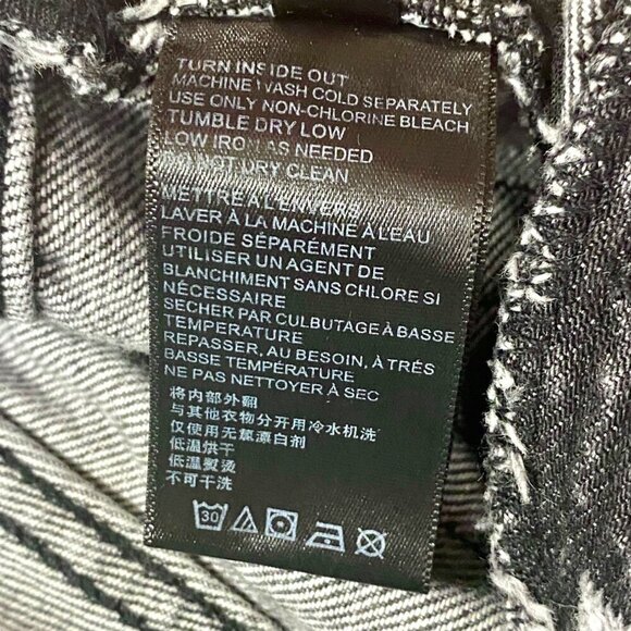 BDG Urban Outfitters Slim Straight Jeans Women 25 Black Distressed Button Custom - Picture 15 of 16